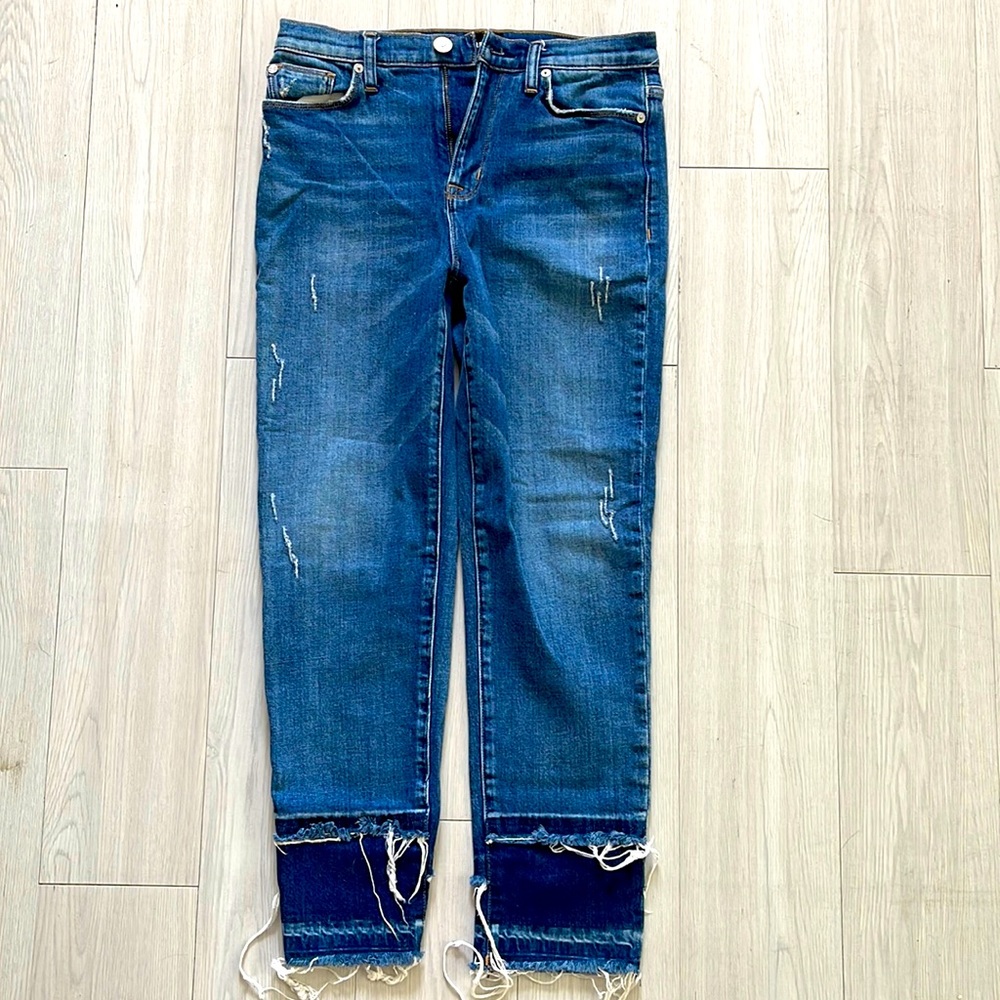 Hudson jeans. Great fit with fun cuffs